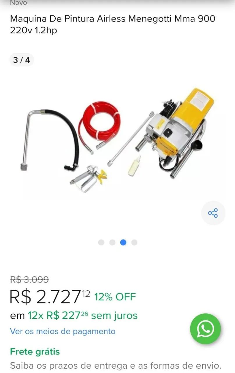 Máquina de pintura airless oportunidade de fatura grana 