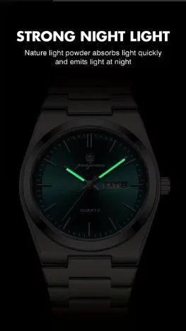Relógio Masculino Aço Inoxidável Quartz com Data e Dia - Foto 2