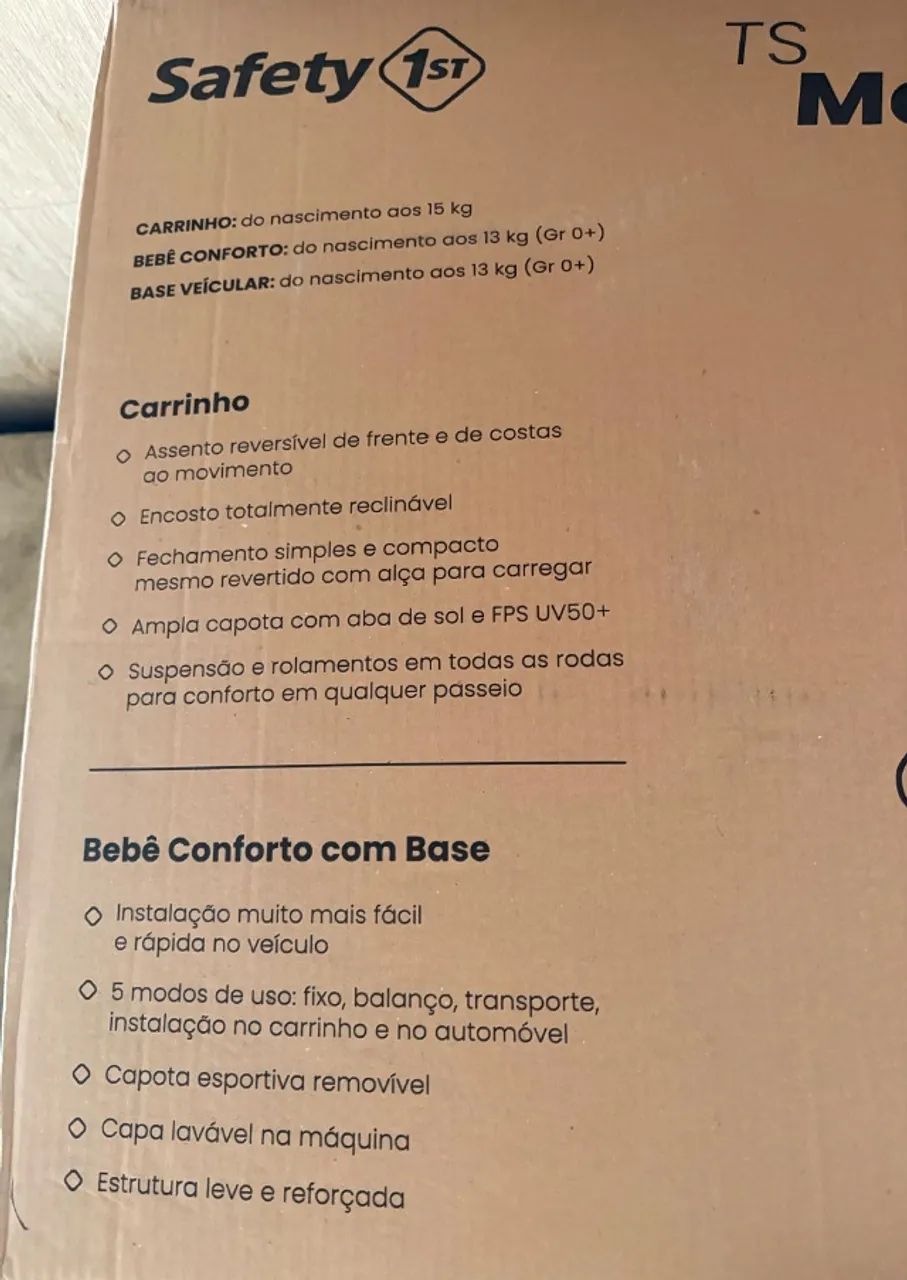 Carrinho/bebê conforto/base ?NOVO? - Foto 3