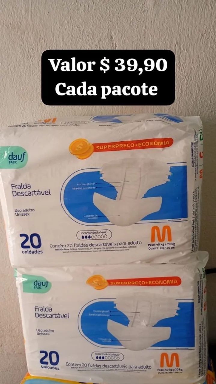Fralda geriátrica 