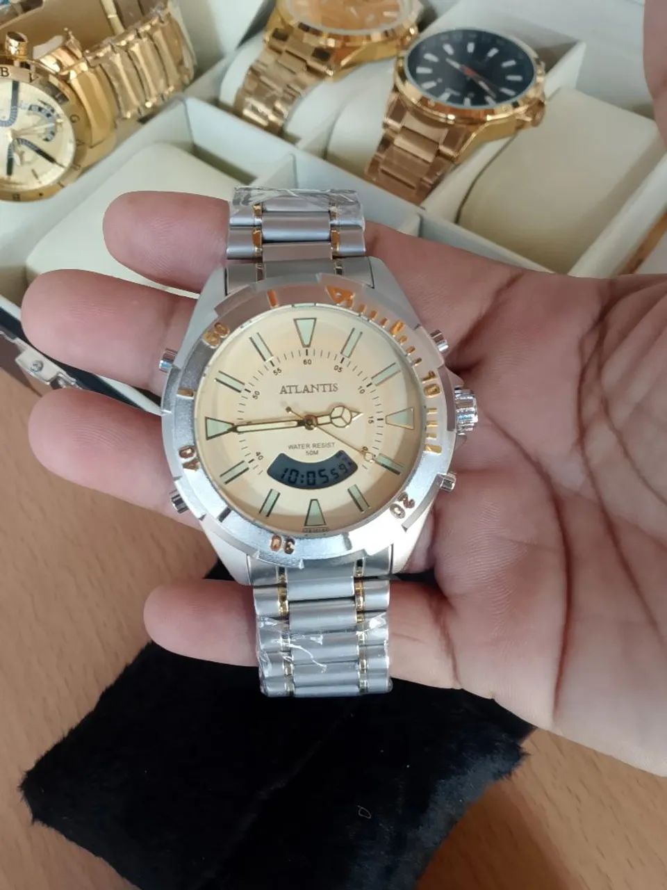 Relógio Atlantis skyline novo com garantia prova dágua 