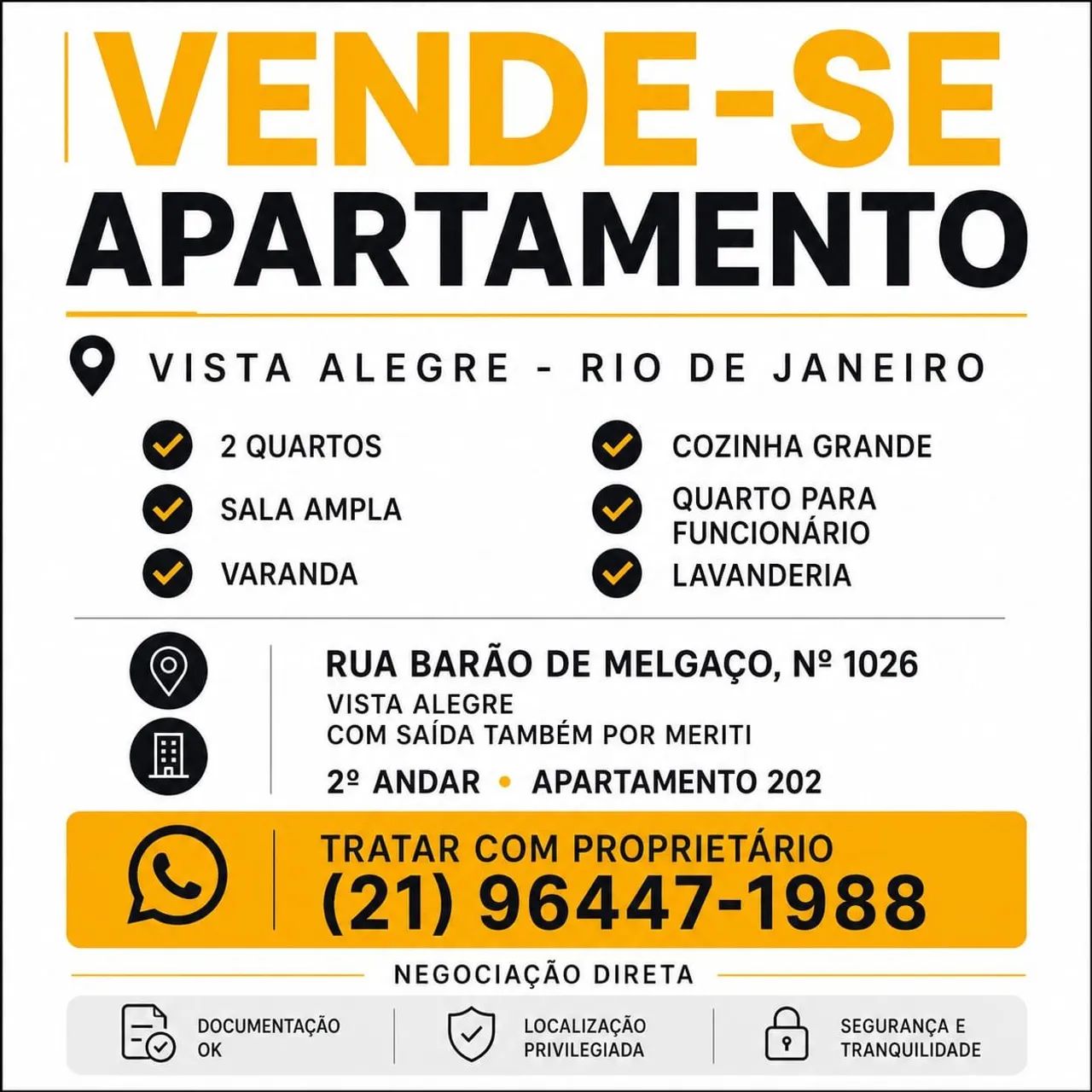 Vendo apartamento em vista alegre
