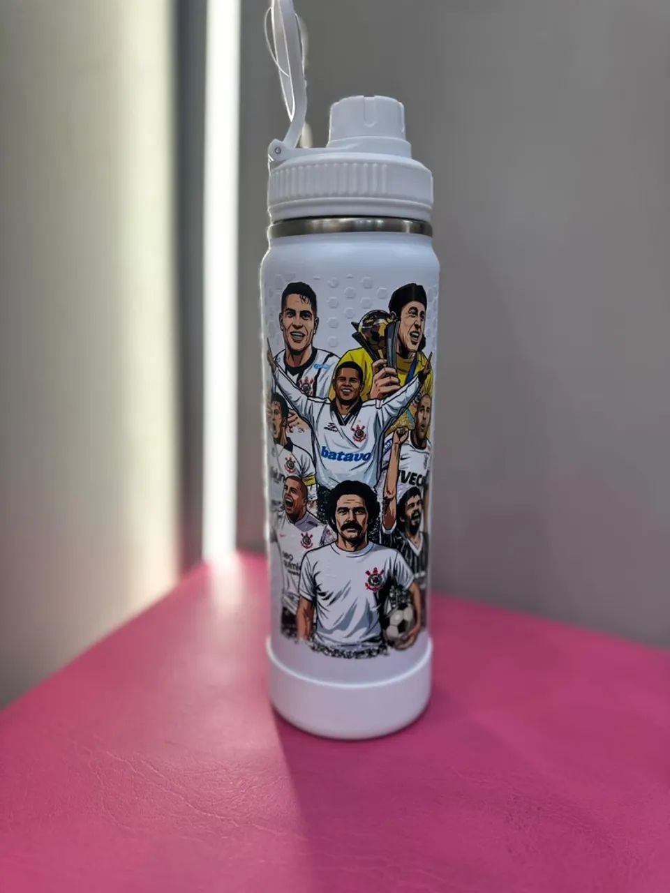 garrafa térmica corinthians 800ml branca