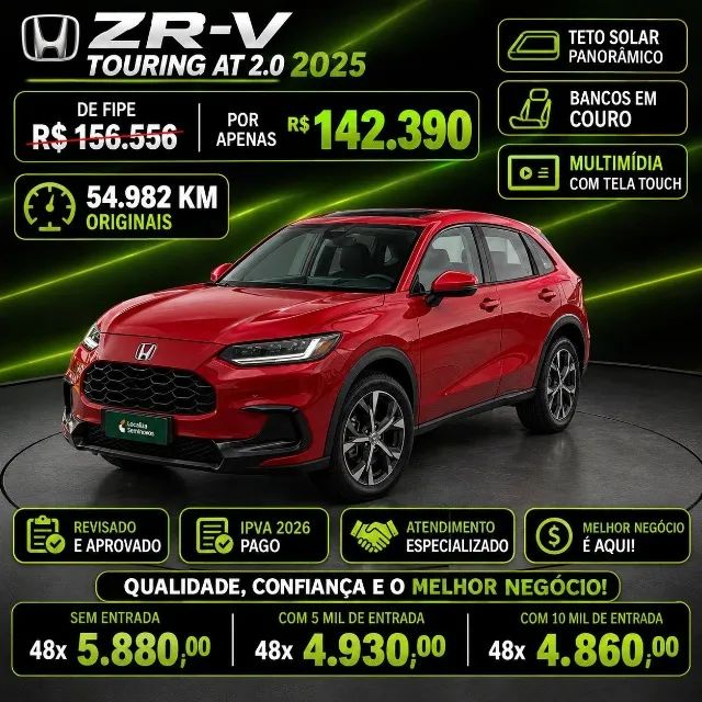 Honda Zr-V TOURING 2.0 16V 5P AUT. 2025