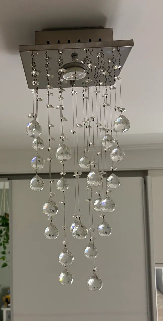Lustre de cristais + Lâmpada - Foto 3
