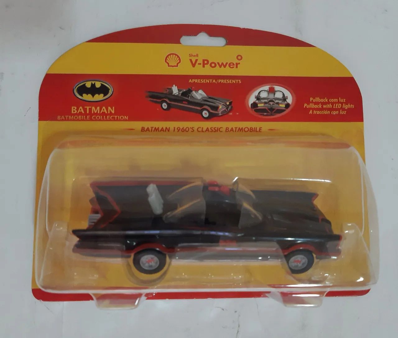 Miniatura Batmôvel Clássico 1960's - coleção Shell V-Power- ano 2012