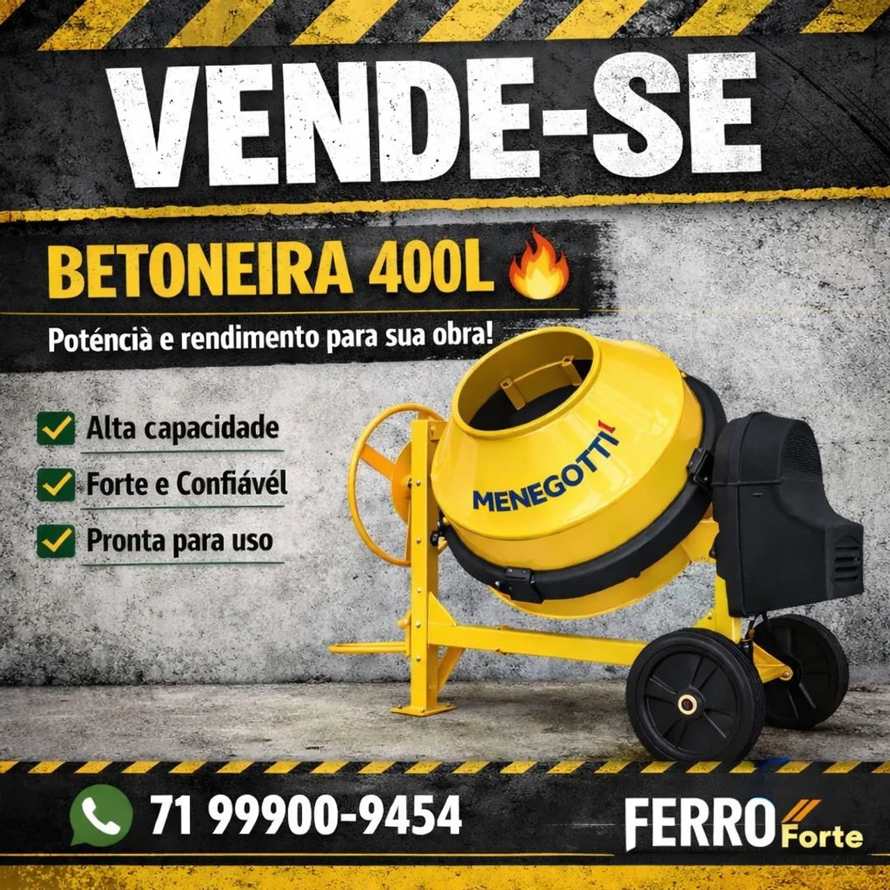 Betoneira Menegotti 400L Nova | Pronta Entrega | Promoção - Foto 3