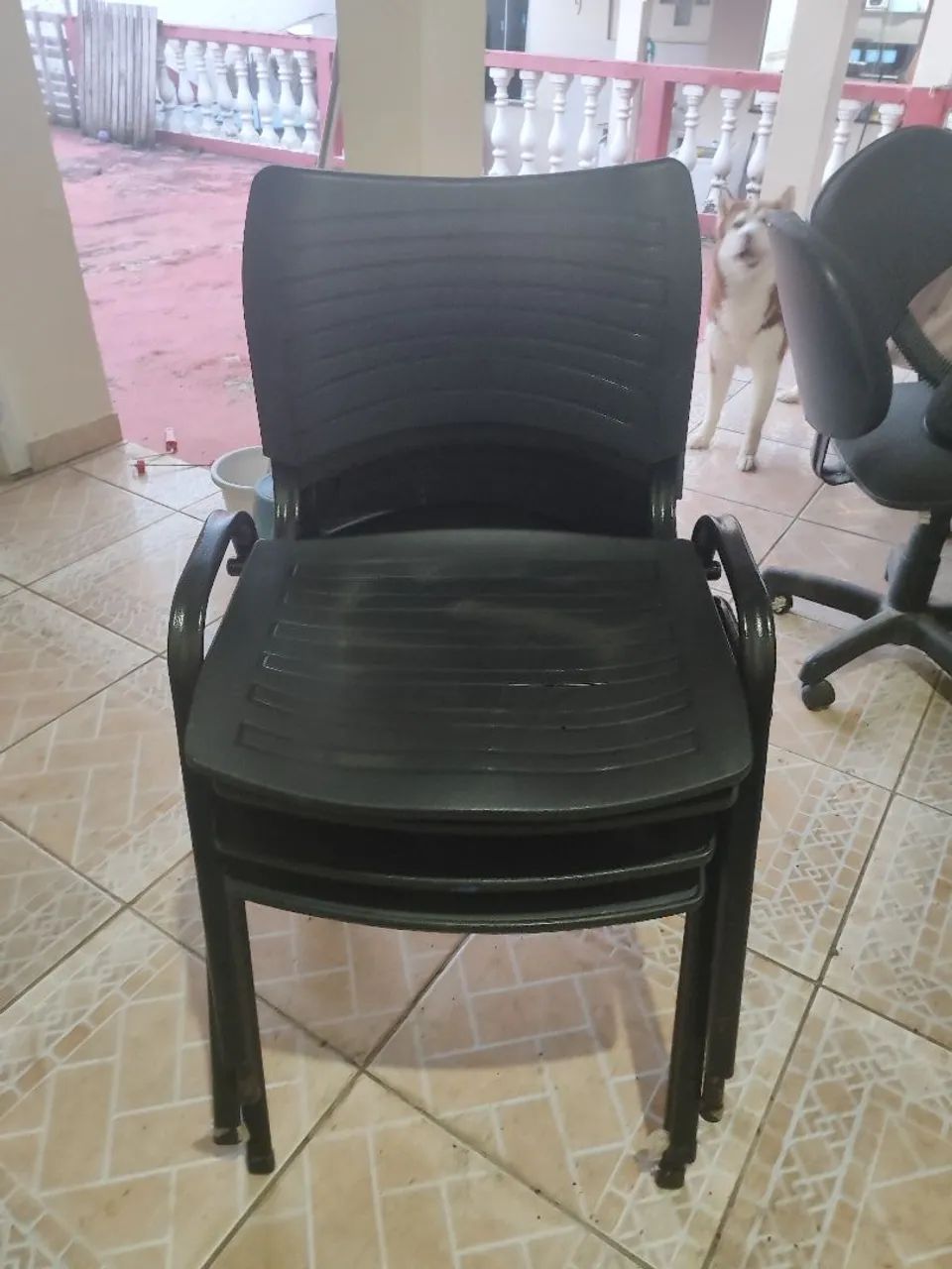 Cadeiras fixas para escritório 
