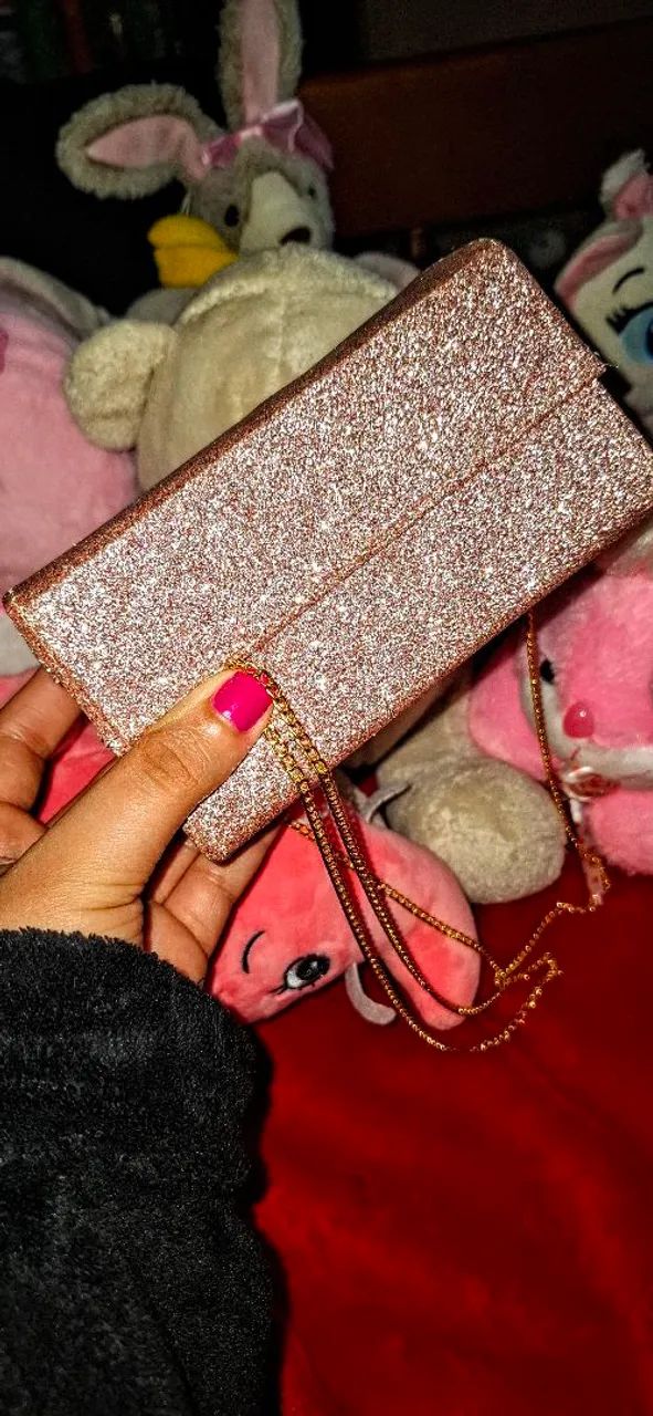 Bolsa de glitter com uma alça  - Foto 2