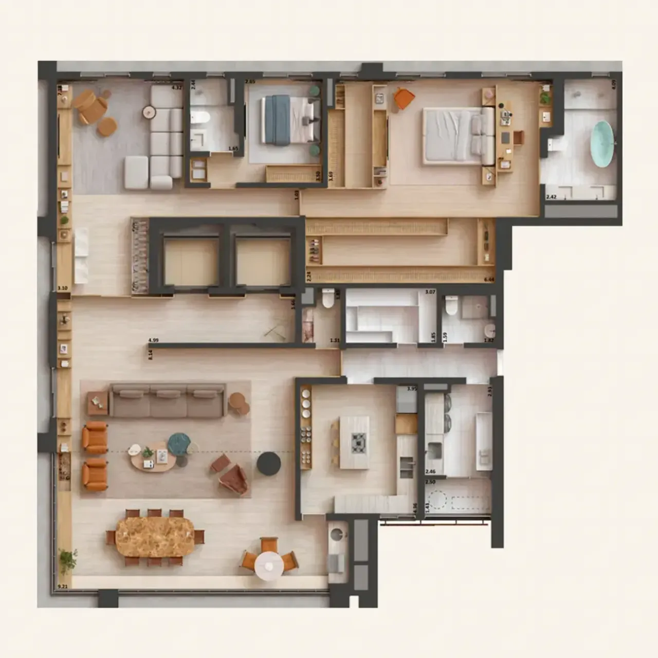 PLANTA 263m²