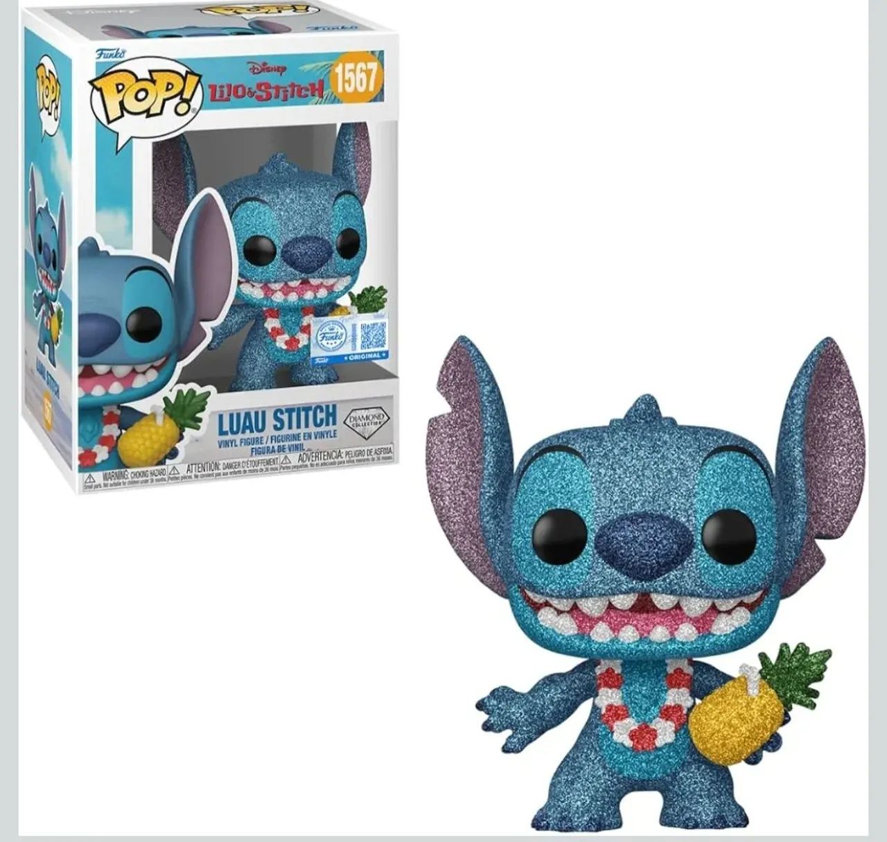 Boneco, Funko POP! Luau Stitch (Diamond), Disney Lilo & Stitch - 10 cm - Foto 2