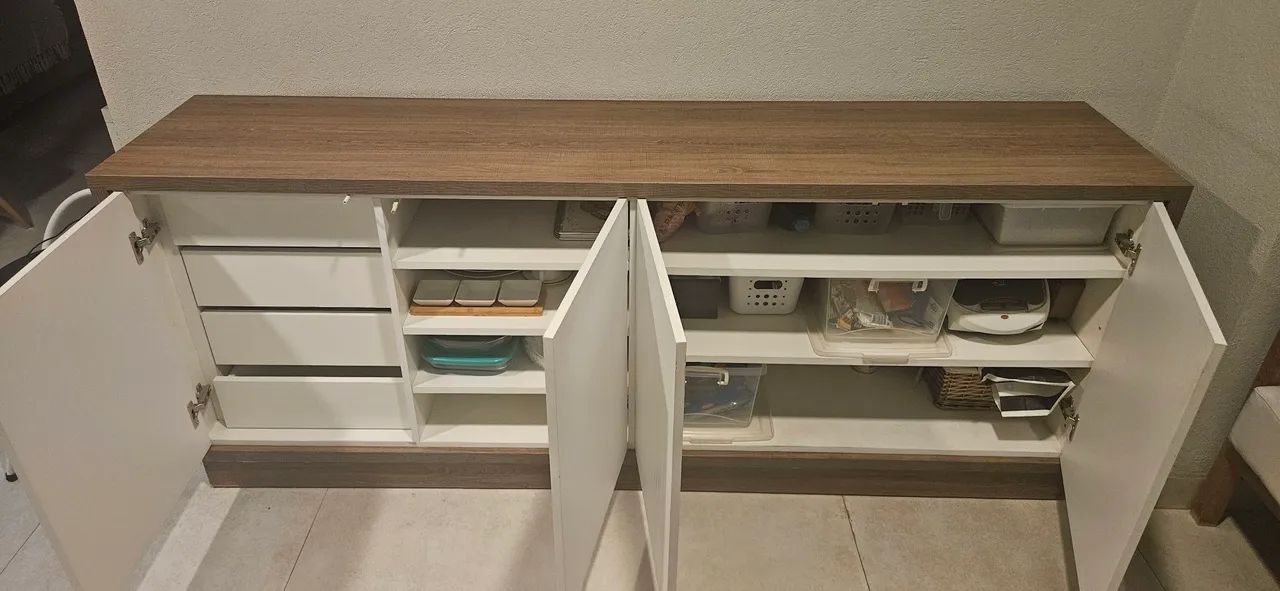  Buffet de MDF  2,00m com rodízios embutidos - Ótimo estado - Foto 2