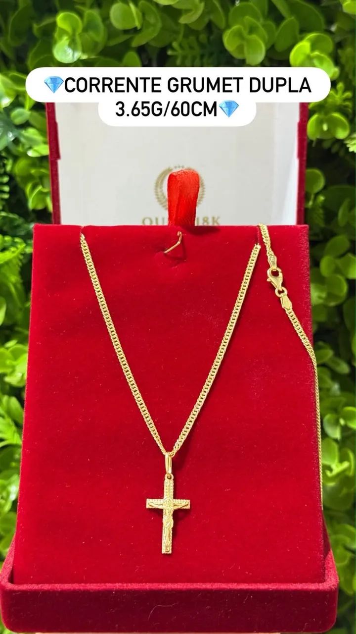 Corrente de ouro 18k 3.65g Nova | Certificado de garantia 