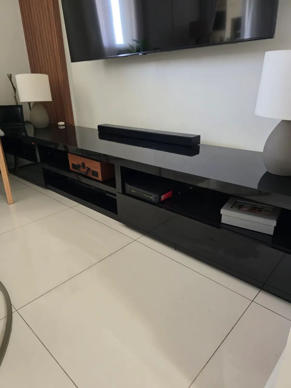 Rack preto com 2 gavetas 2,76x 0,50x0,40 - Foto 2