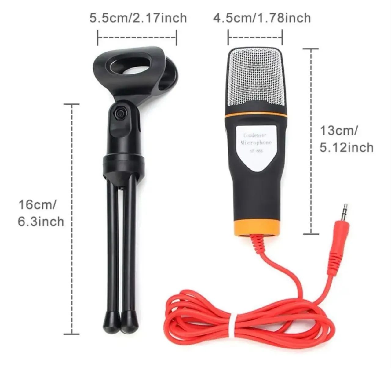 Microfone Condensador SF 666 Com Tripé E Cabo 2m - Foto 4