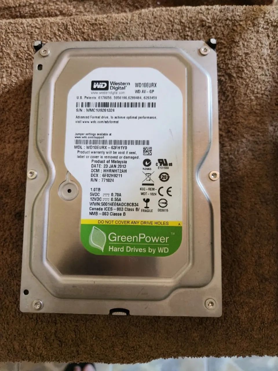 hd pc western digital WD sata 1tb saudável perfeito