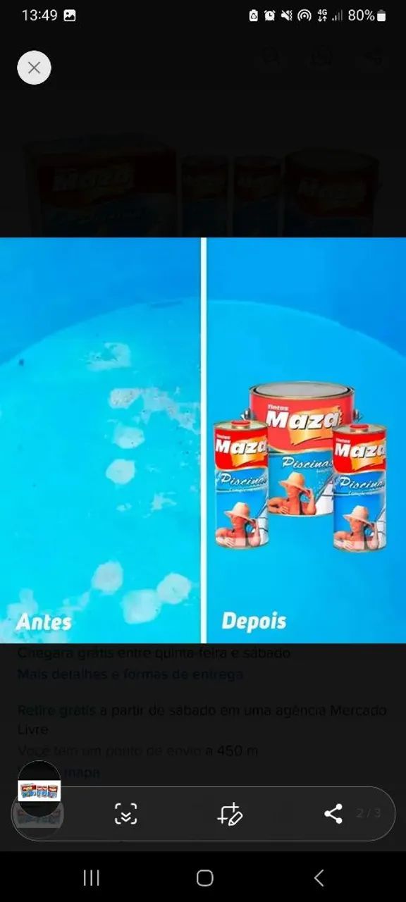 Tinta pu para piscina de concreto ou fibra - Foto 3