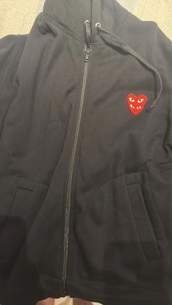 Moletom zip up cdg family 
