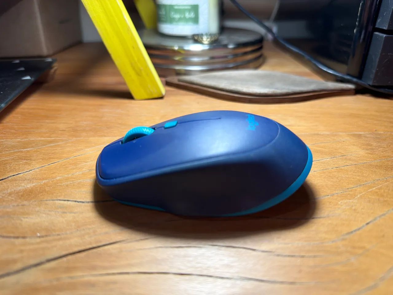 Mouse sem fio Logitech M535 com Design Ambidestro Conexão Bluetooth - Azul - Foto 2