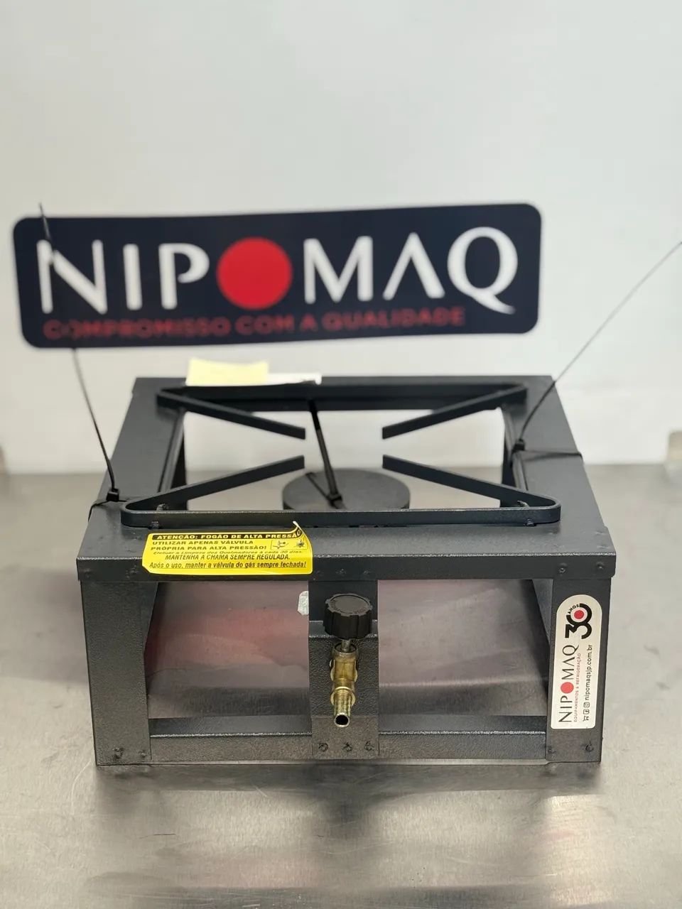 FOGÃO IND DE MESA 1 BOCA ALTA PRESSÃO 20x20 GRELHA AÇO MR FOGÕES 