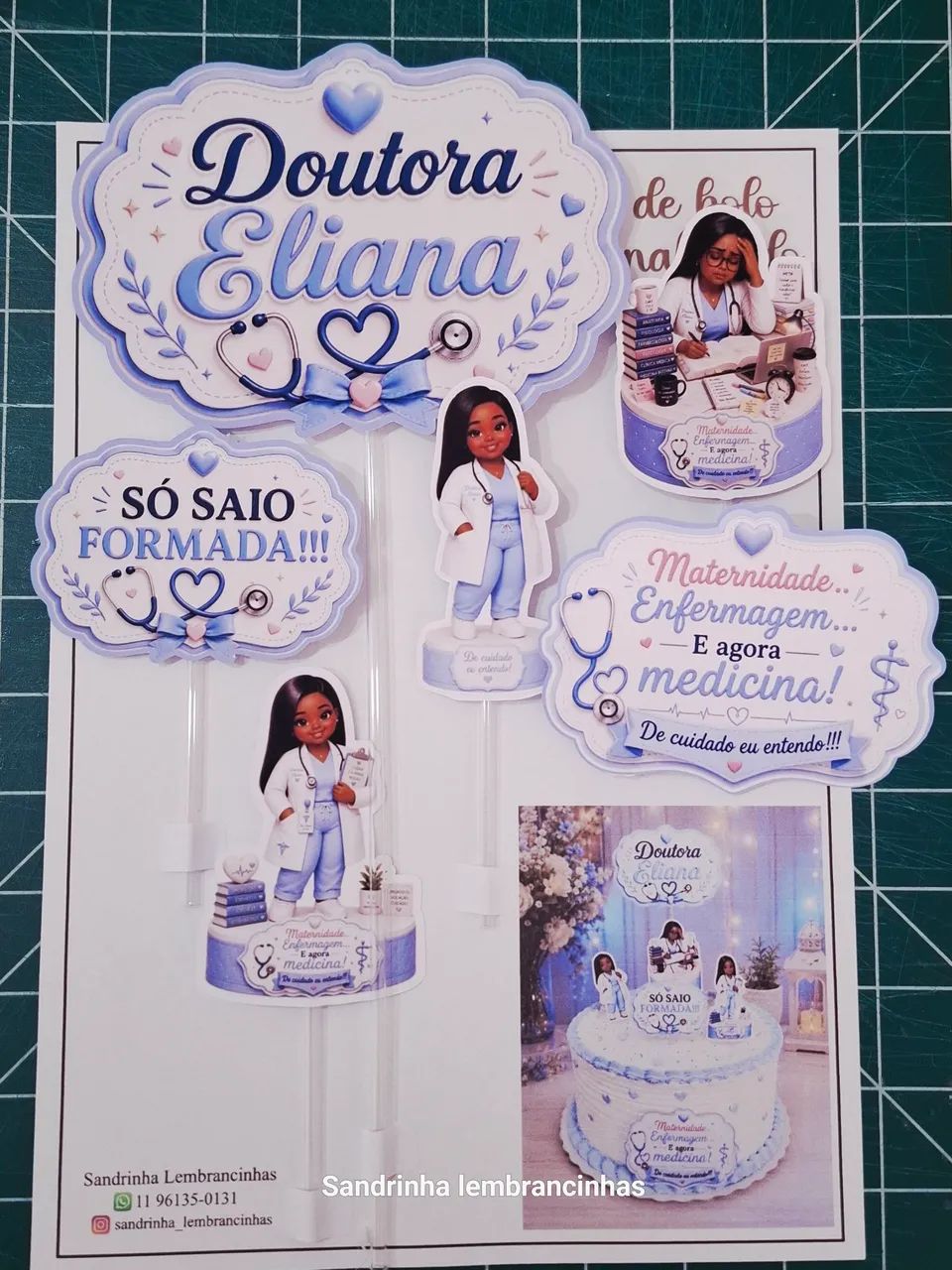 Topo de bolo personalizado  - Foto 2