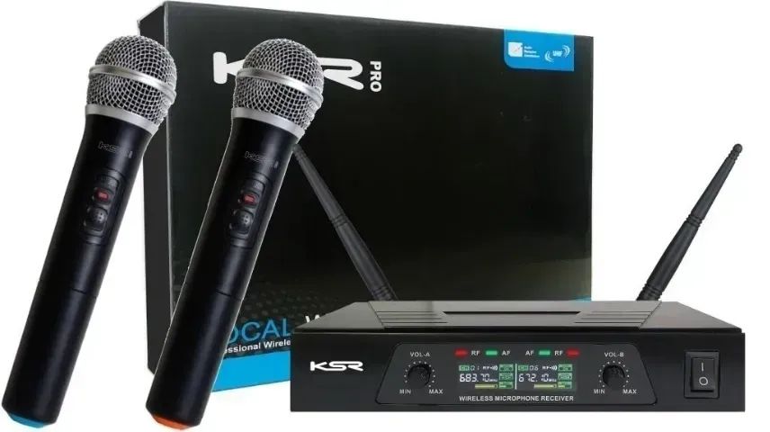 MICROFONE SEM FIO KSR KT02-M MÃO + MAO