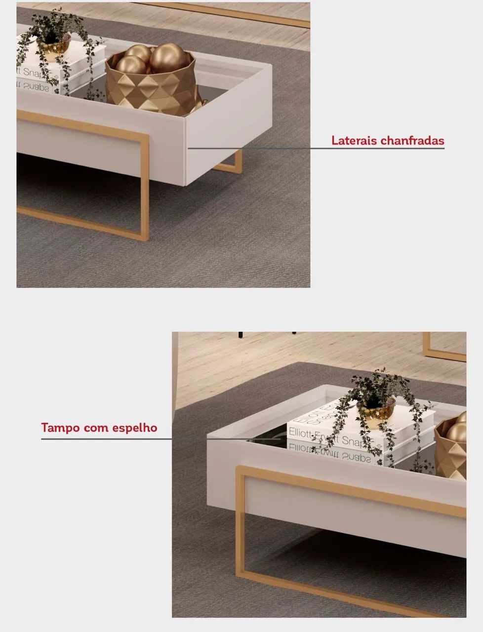 Mesa de centro c/ Tampo ESPELHADO// OFERTA  - Foto 3