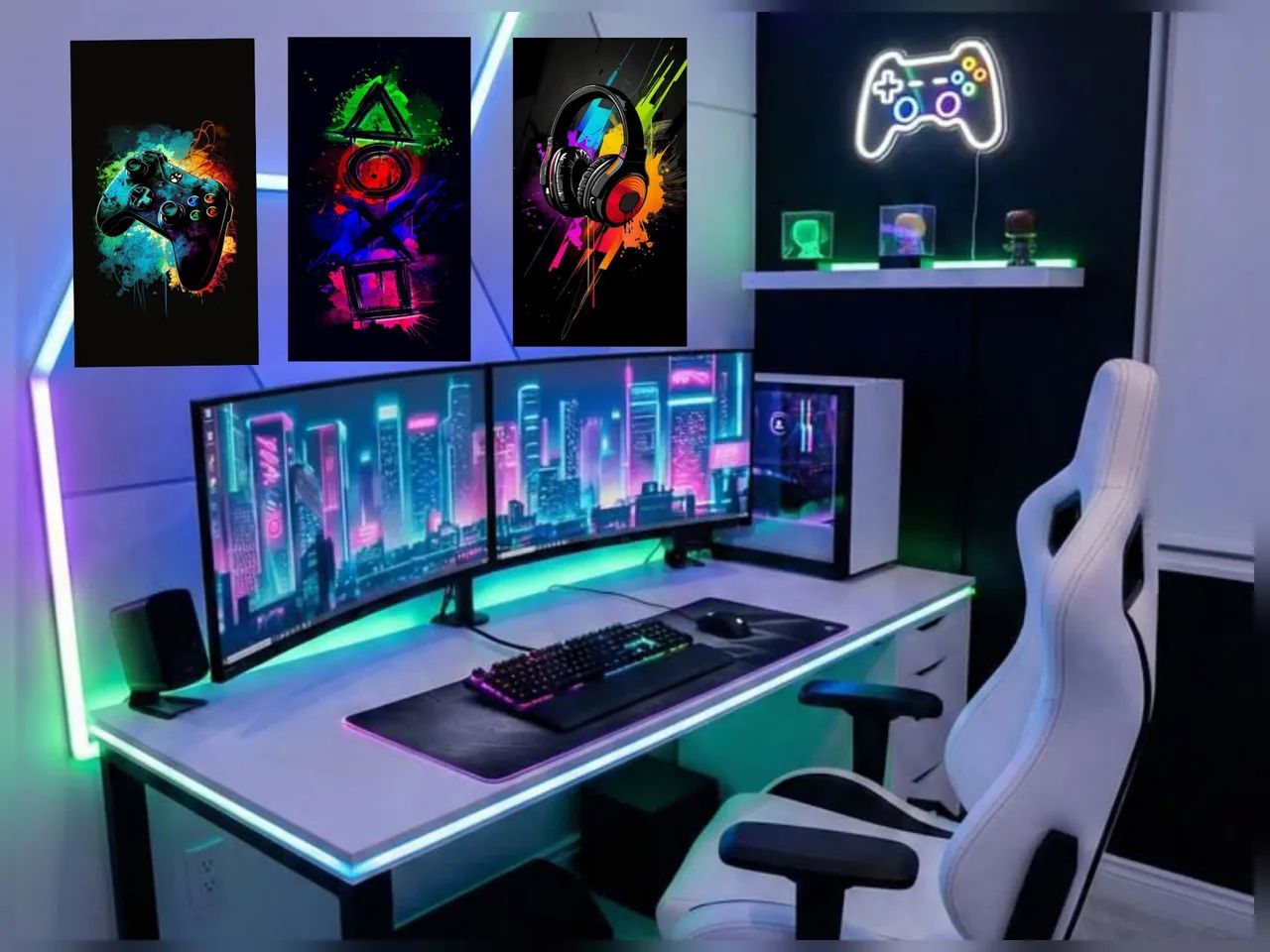 Kit 3 Quadro decorativo game  - Foto 4