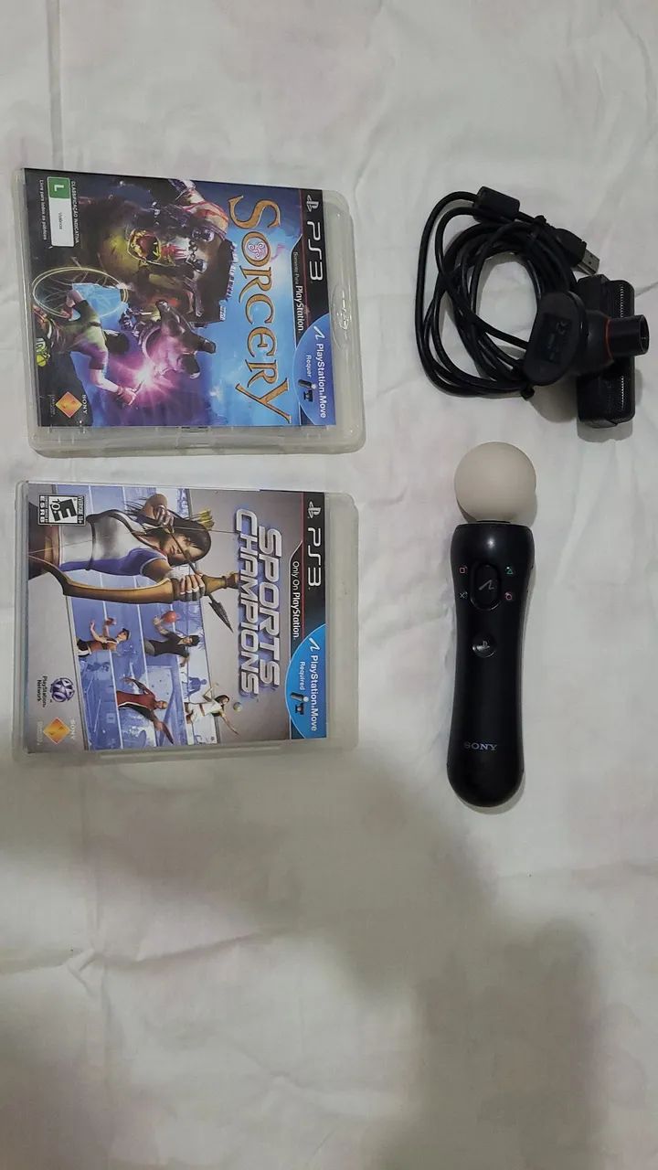 Move ps3 + camera é dois Jogos tudo Funcionando - Jogos de Vídeo