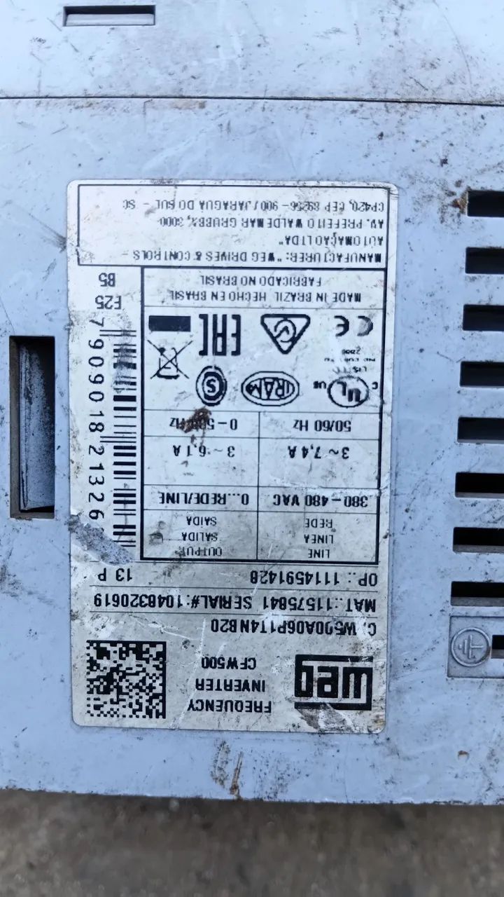 Inversor De Frequência WEG CFW500 3CV 380V-480V (6.1A) - No Estado - Foto 2