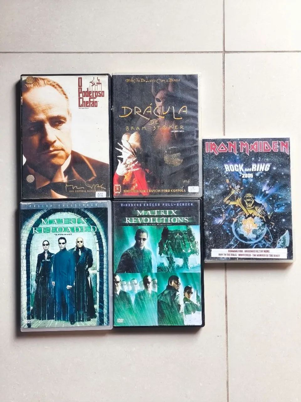 Kit com 5 DVDs Originais - Clássicos do Cinema e Show de Rock 