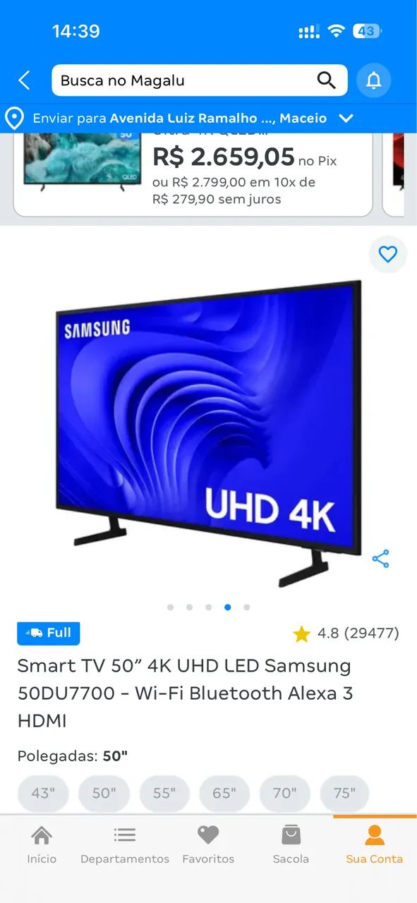 Tv Samsung 50? 