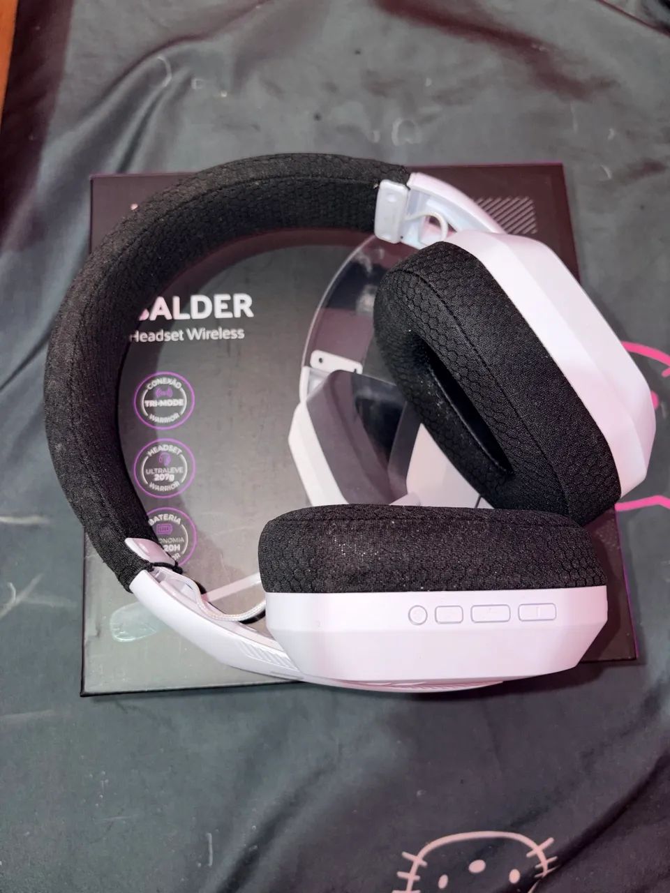 Headset Gamer Warrior Baldor Wireless Bluetooth - Branco - Foto 4