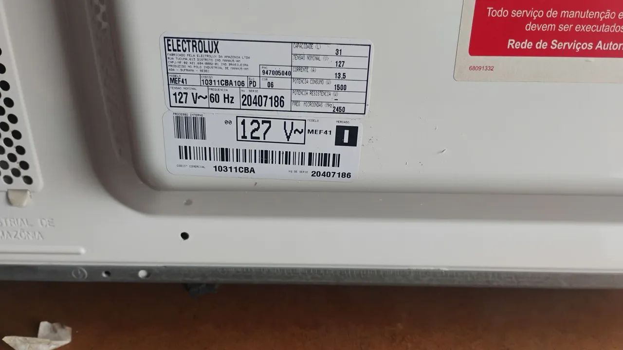 Microondas Eletrolux 31 litros funcionando perfeitamente 