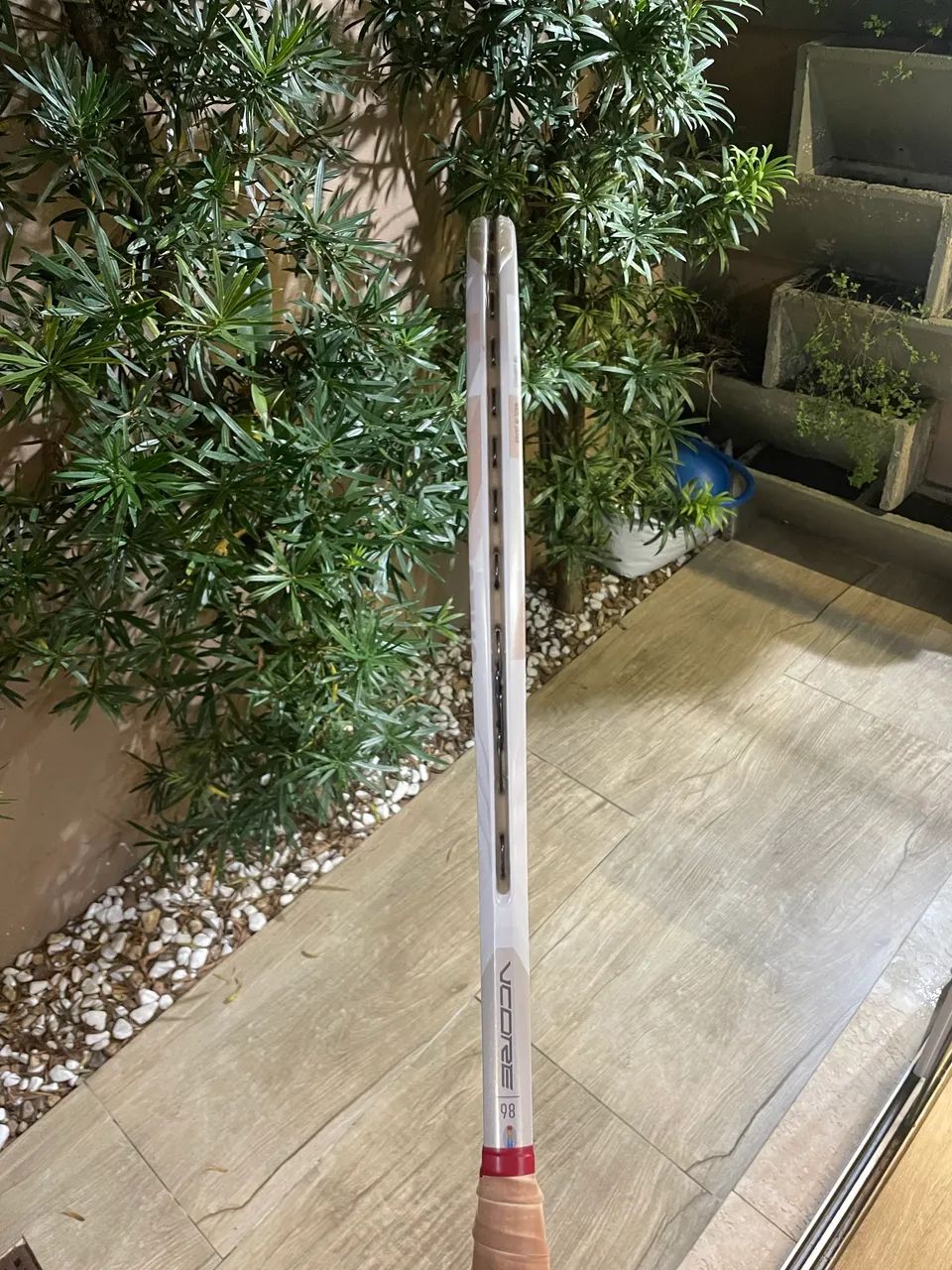 Raquete de tênis yonex vcore 98 sand beige  - Foto 4