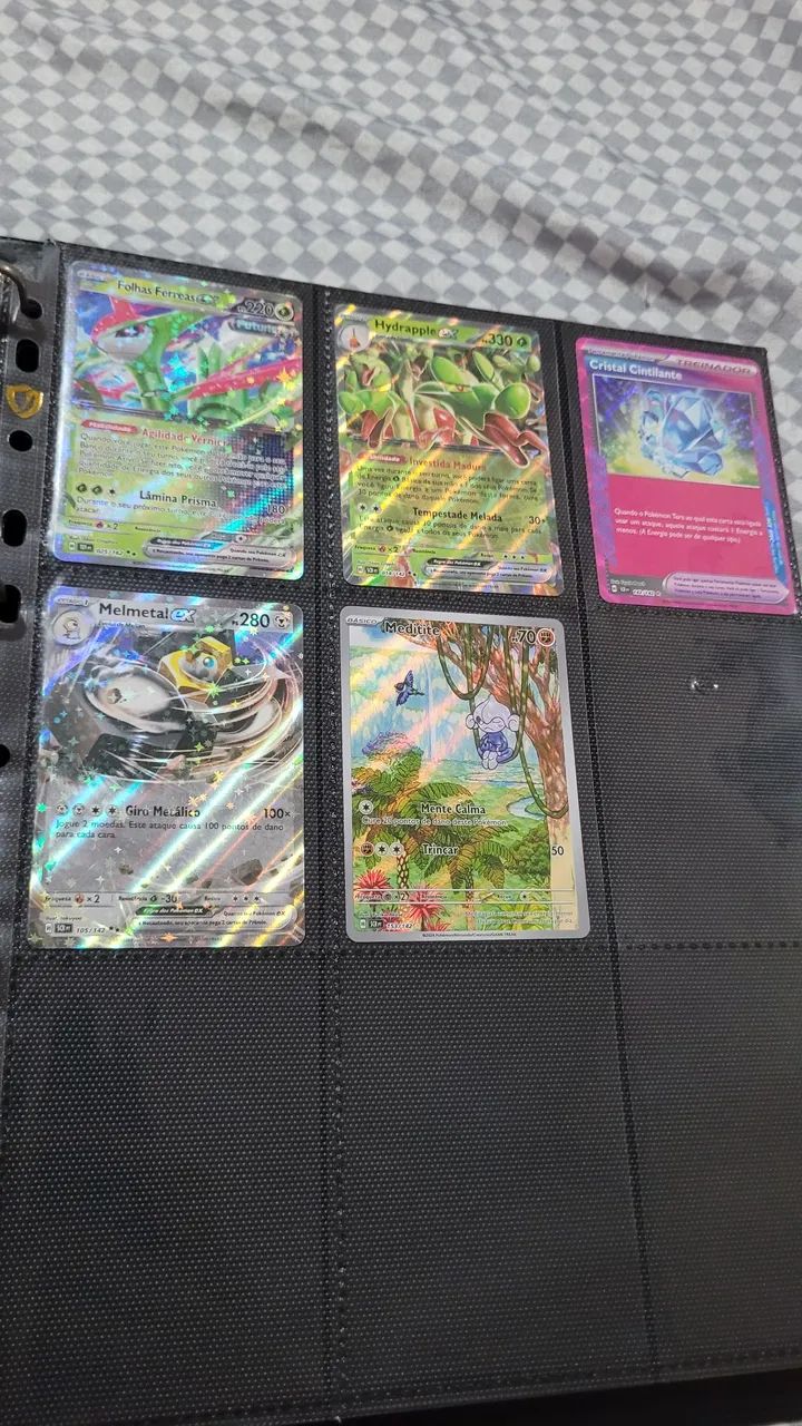 Album pokemon eves + 13 folhas + 180 cards - Foto 3