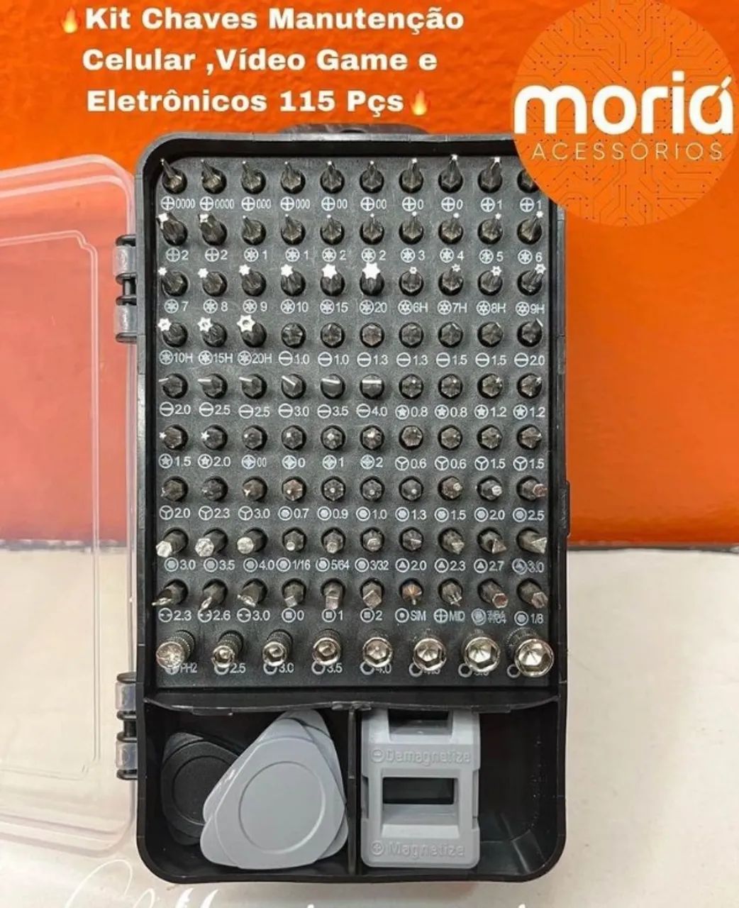Kit de Chaves Manutenção Celular, Vídeo Game e Eletrônicos 115 Peças