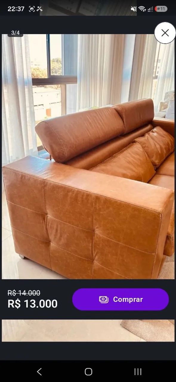 Sofa de couro 