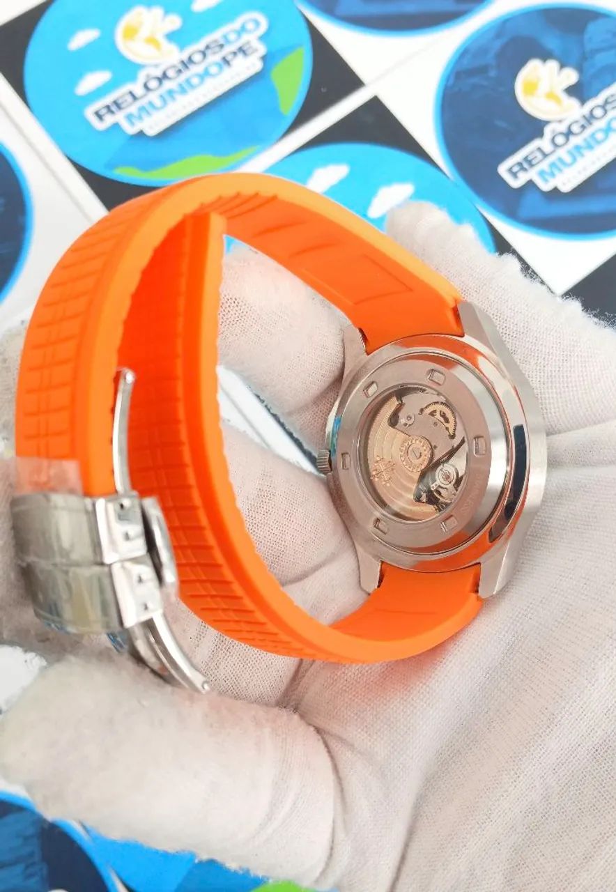 RELÓGIO PK AQUANAUT AUTOMÁTICO LARANJA - Foto 4