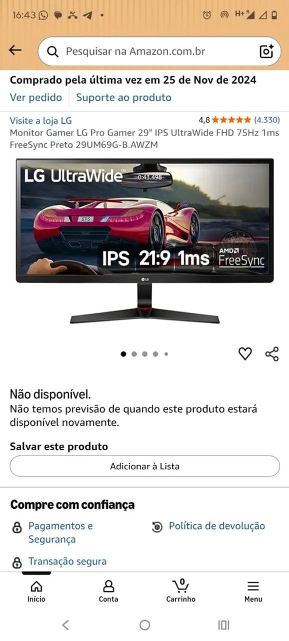MONITOR LG ULTRAWIDE GAMER 29 - Foto 5
