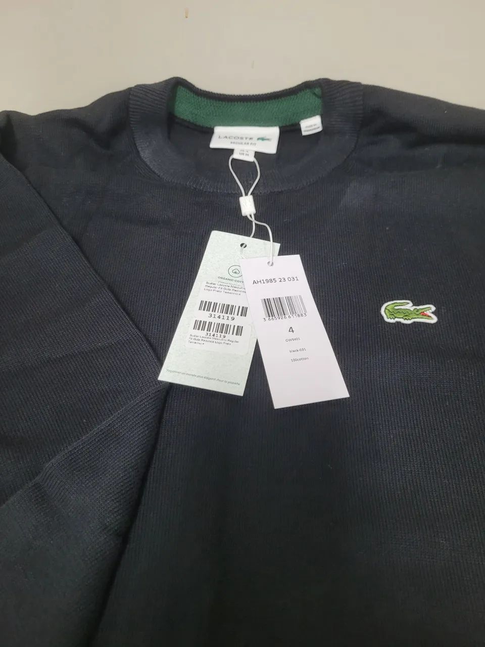 Sueter lacoste preto