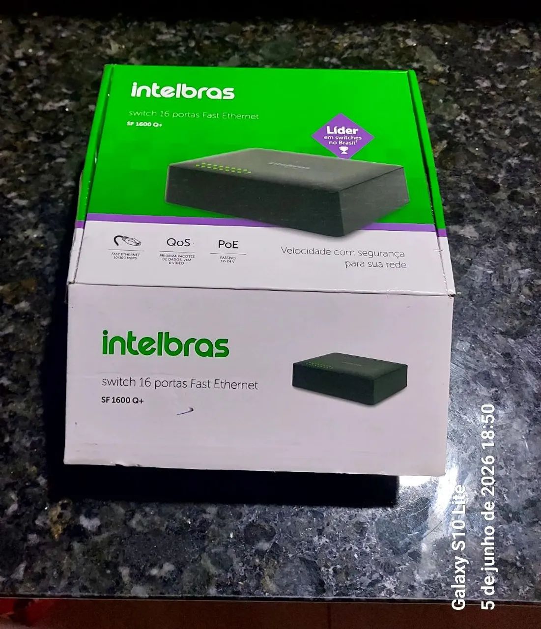 NOVO SEM USO - Switch Intelbras SF 1600 Q+ 16 Portas Fast Ethernet - Foto 3