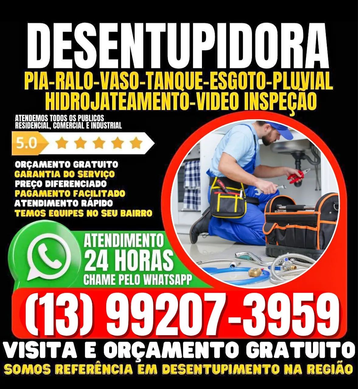 Desentupidora e limpa fossa 
