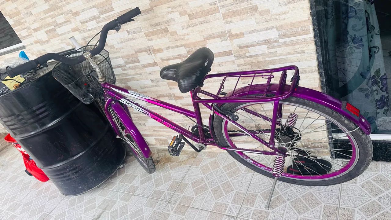 Bicicleta com garupa e cestinha aro 26 - Foto 3