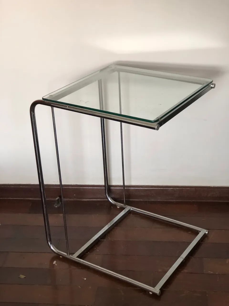 Mesa Lateral Inox e Vidro