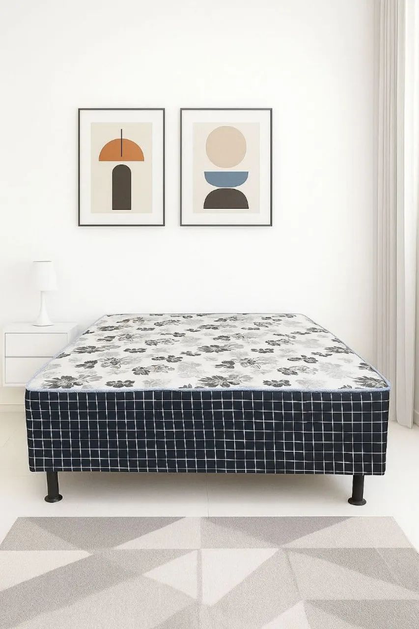 Guarda roupa Veneza com portas de correr e cama box solteiro Espuma D 20 - Foto 3