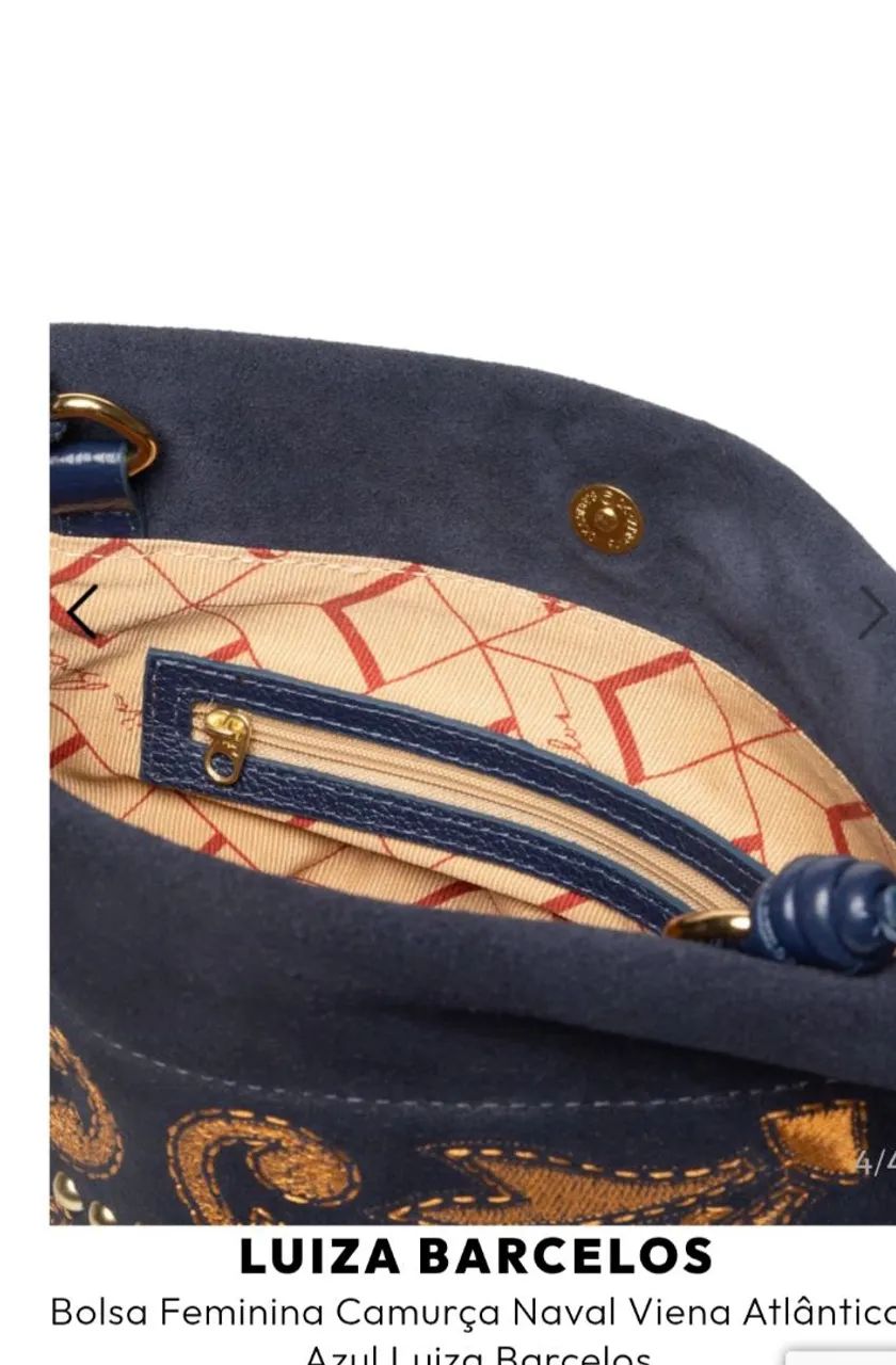 Bolsa Luiza Barcelos azul nova - Foto 4