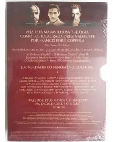Box O Poderoso Chefão DVD Drama Coppola Clássico Cinema  - Foto 2