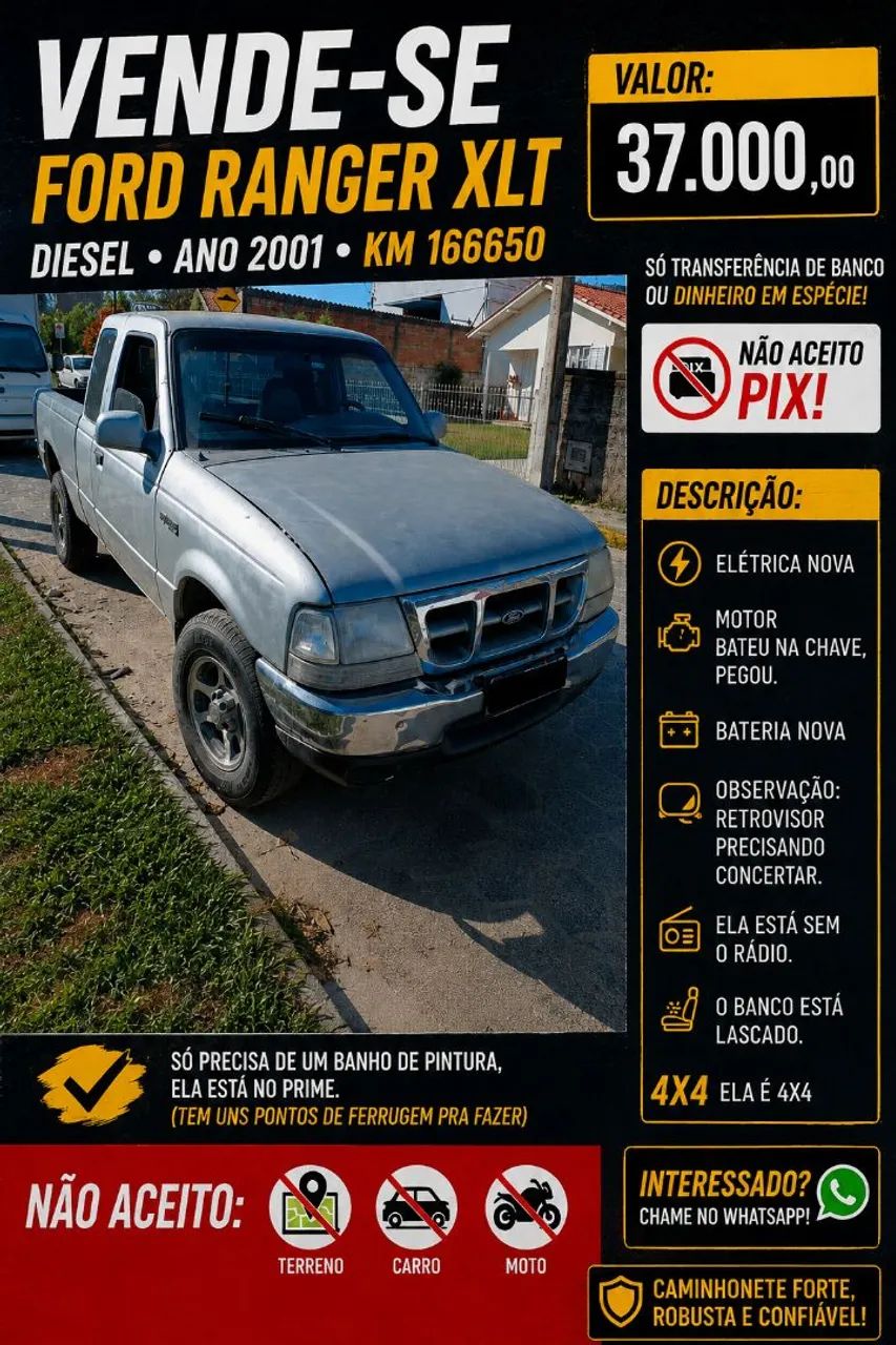 Ford Ranger Ranger XLT 2.5 4x4 CD Diesel 2001