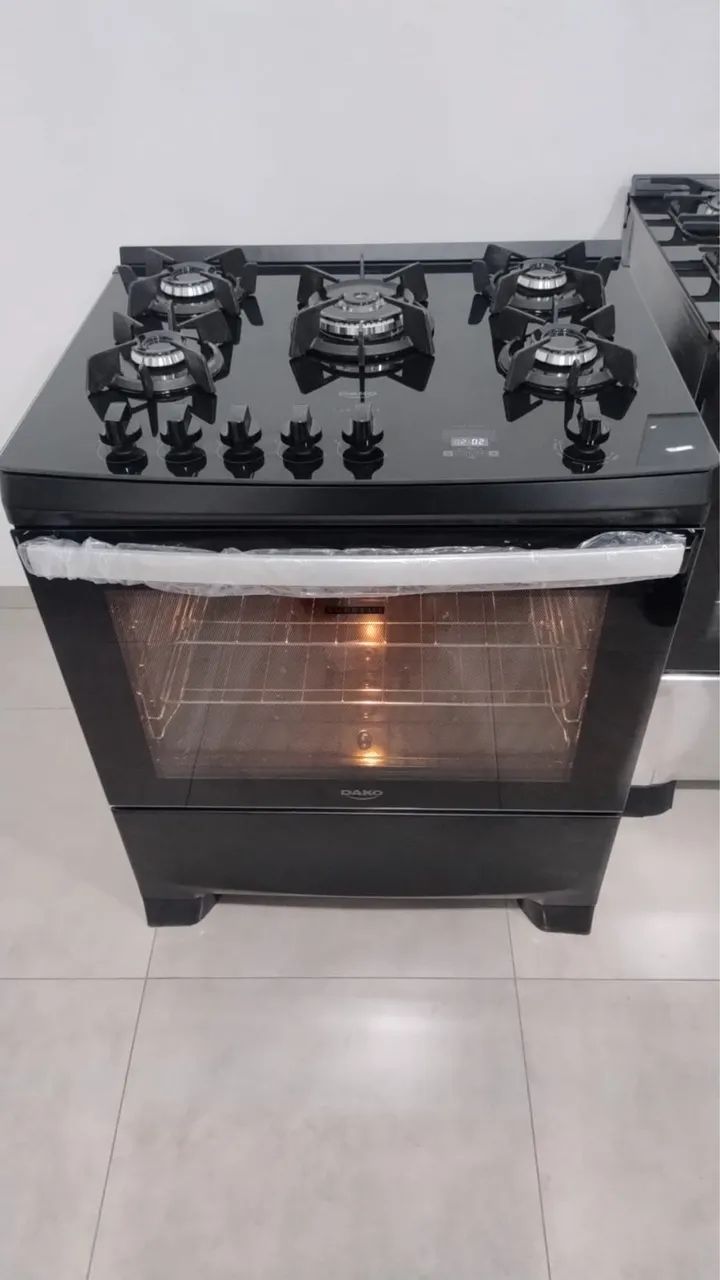 ? FOGÃO DIGITAL DAKO 5 BOCAS ? MESA DE VIDRO ?